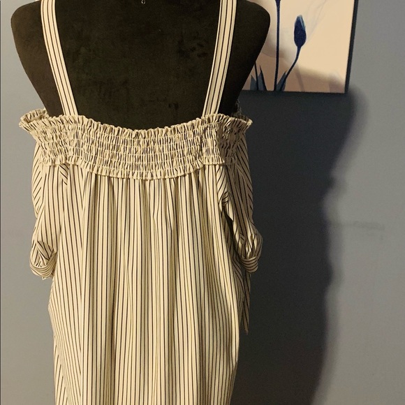 Mlle Gabrielle 
White with Black Strips. Size 3x. - Picture 3 of 5